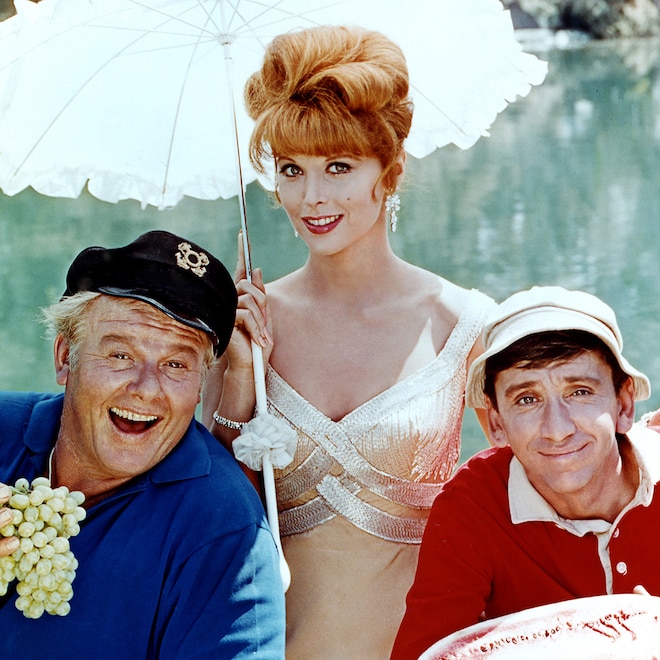Alan Hale Jr., Tina Louise and Bob Denver in the television series Gilligan's Island.